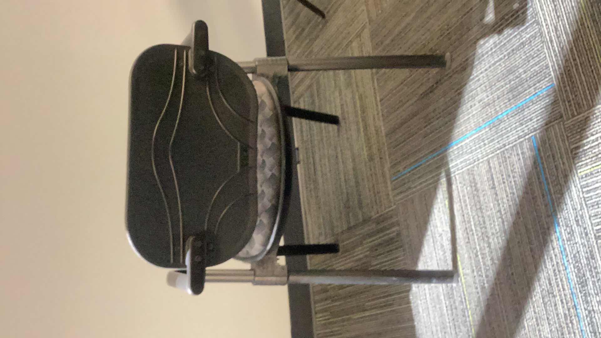 Photo 3 of 2 GRAY METAL FRAMED CHAIRS