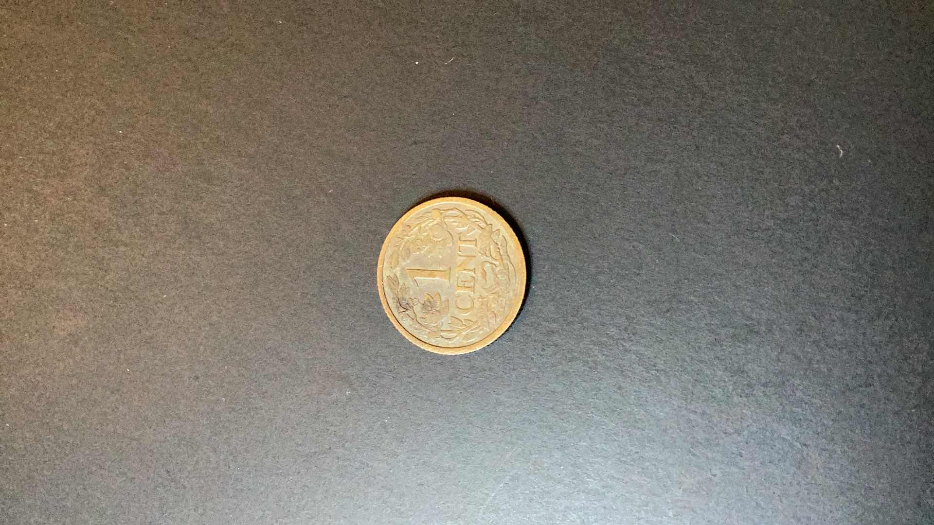 Photo 1 of NETHERLANDS 1914 1 CENT