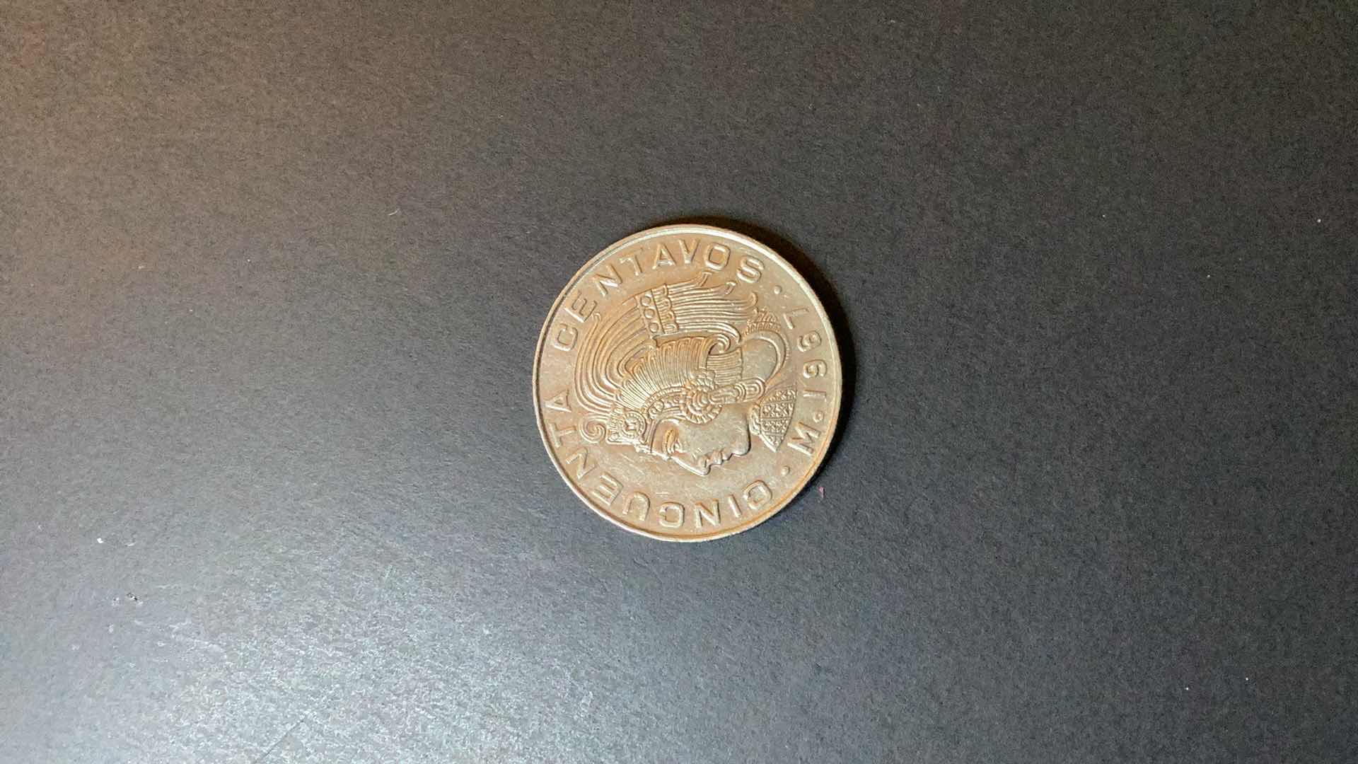 Photo 1 of MEXICO 1967 50 CENTAVOS