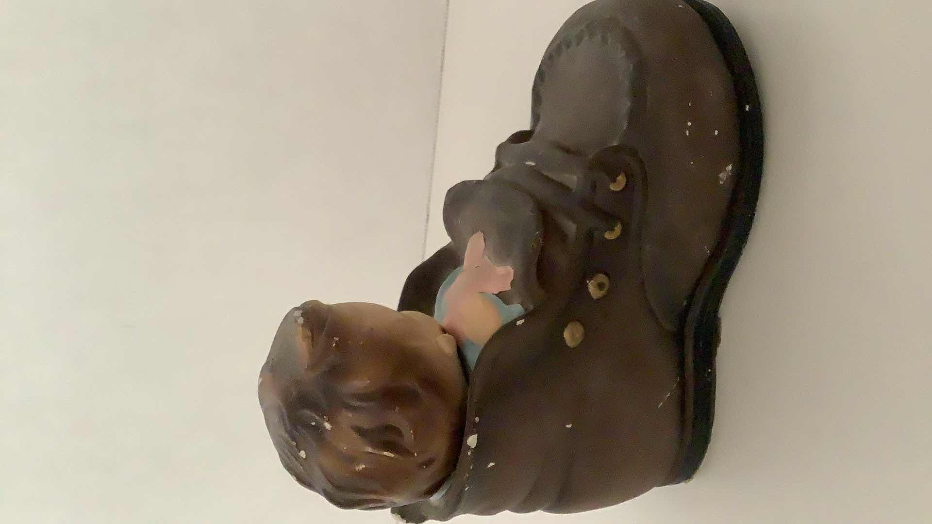 Photo 1 of ANTIQUE SLEEPING BABY BOY FIGURE