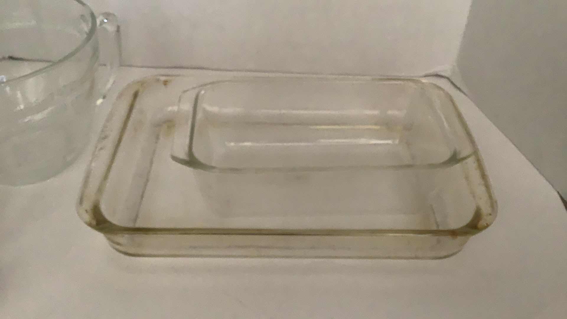 Photo 1 of KITCHEN GLASS MEASURING CUPS AND PANS