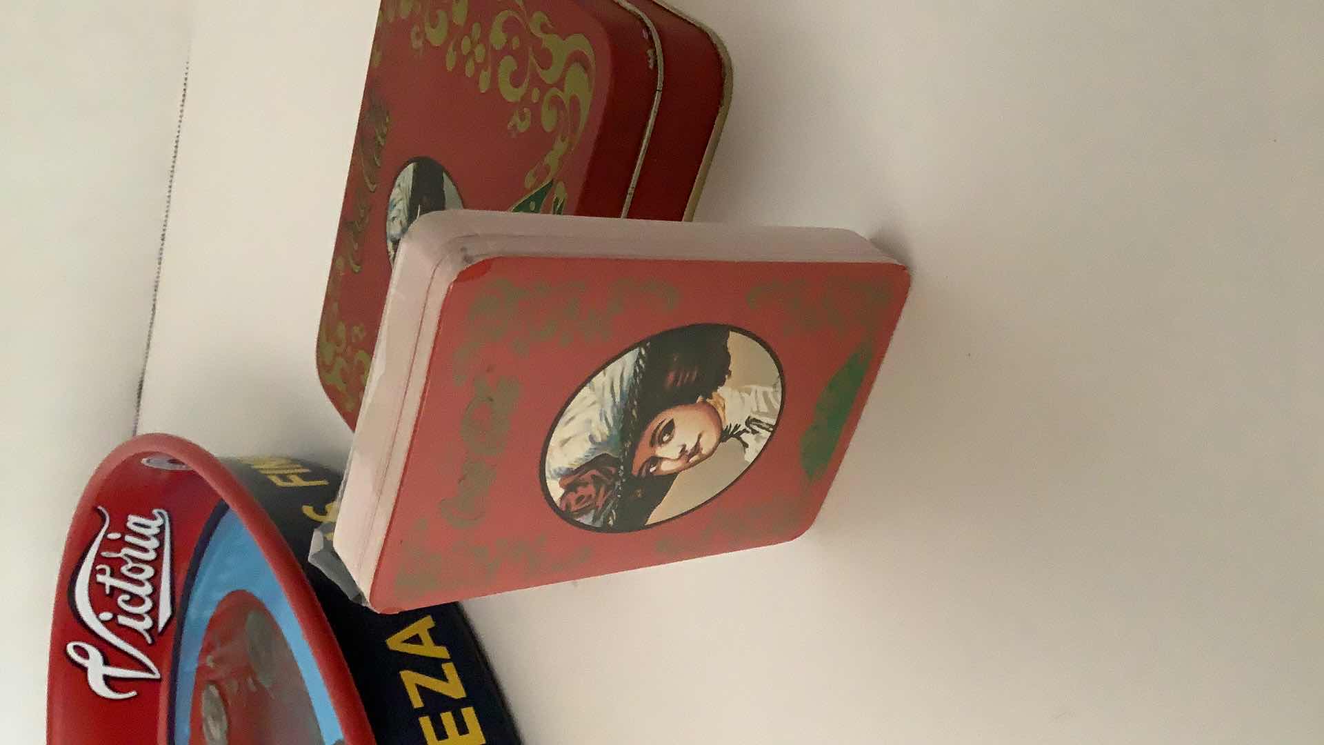 Photo 1 of 3 PCS VINTAGE COCA COLA TRAY AND PLAYING CARD SET AND BOX