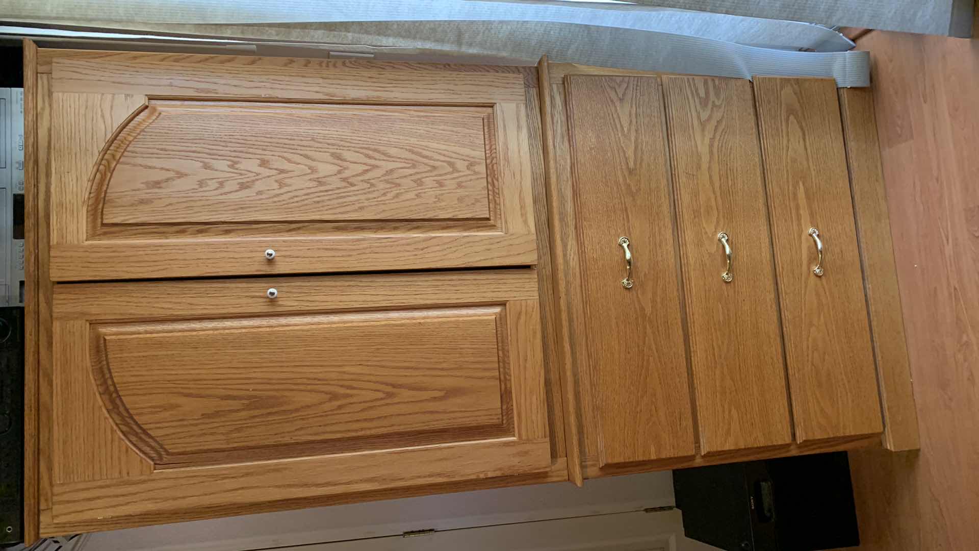 Photo 1 of THREE DRAWER OAK WARDROBE 36” X 25” H 75”