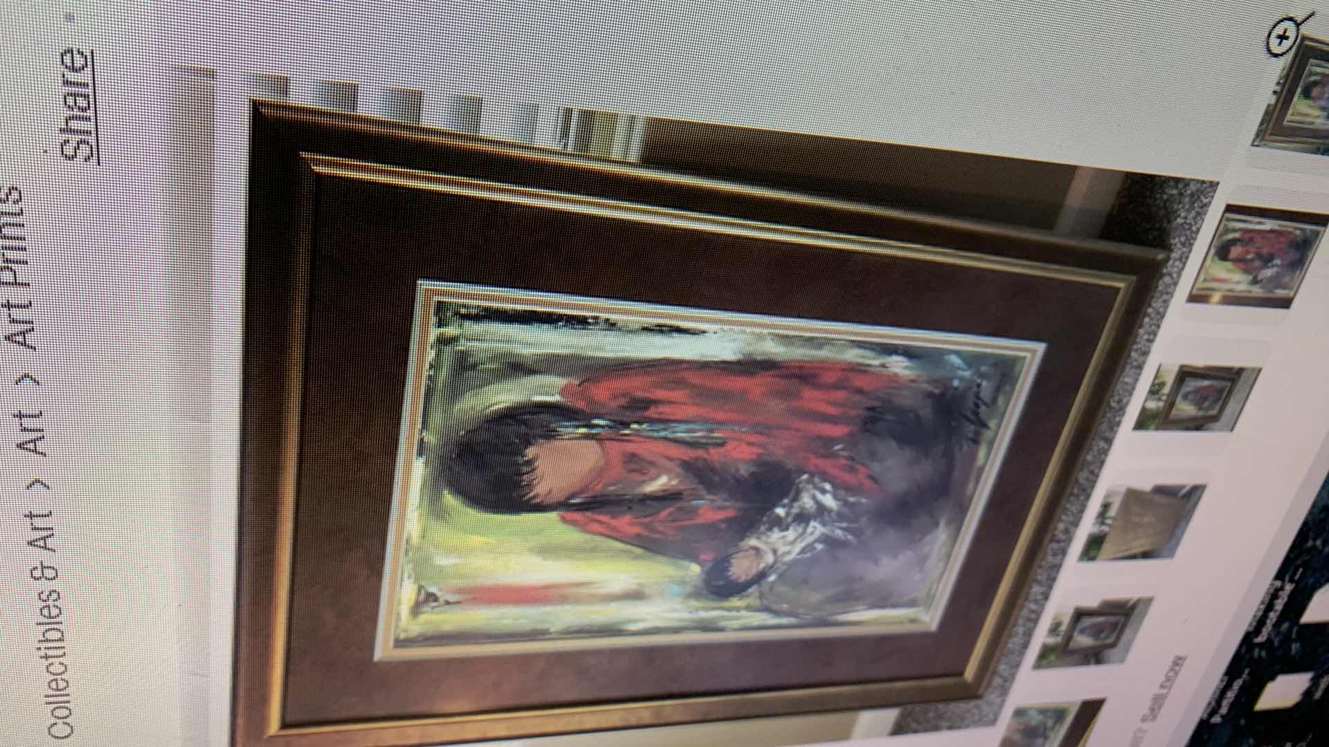 Photo 1 of $200 VINTAGE ETTORE TED DEGRAZIA LITHOGRAPH 1960’S MODERN NAVAJO IMPRESSIONIST