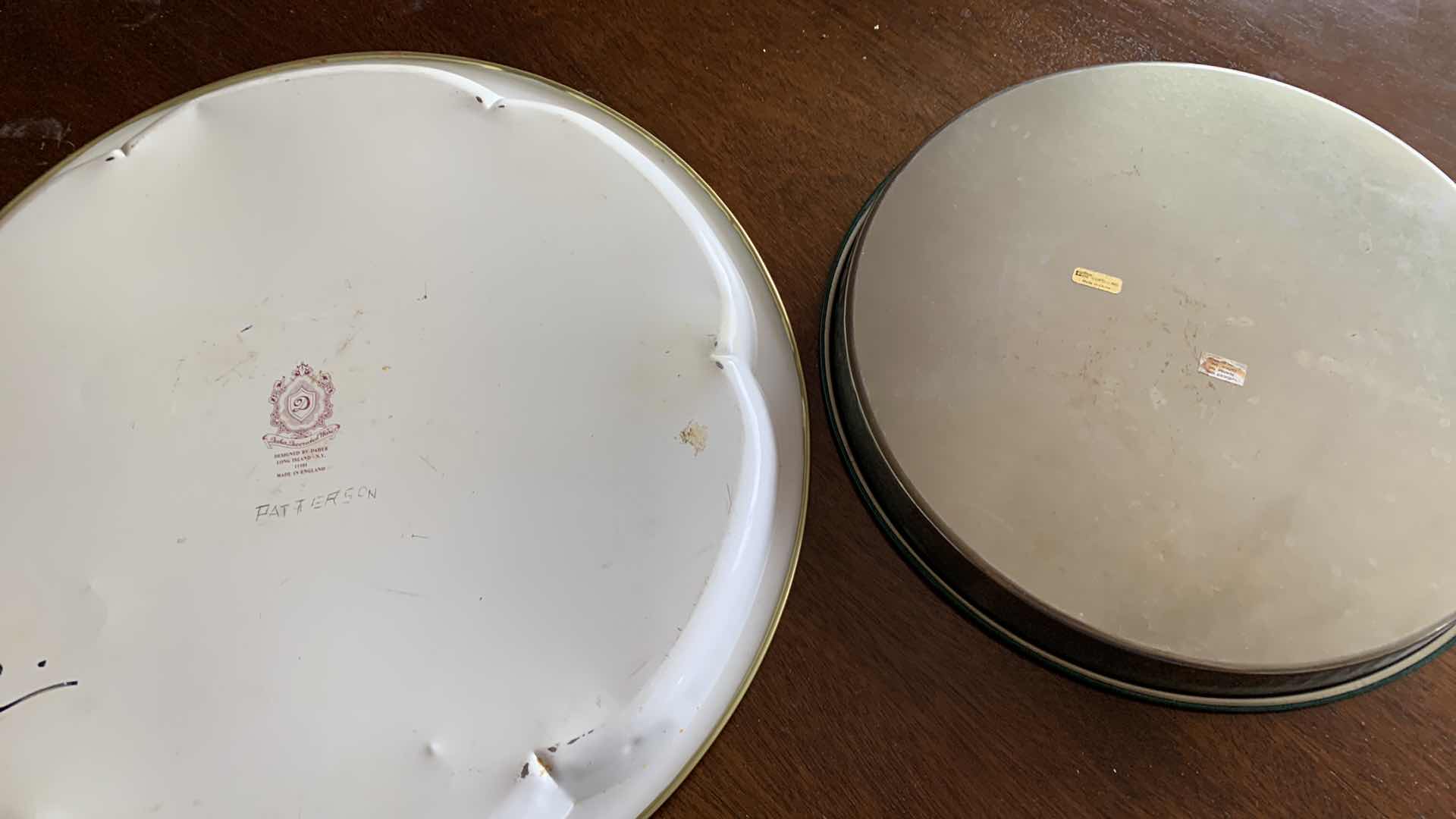 Photo 1 of 2 DECORATIVE LARGE TIN PLATTERS