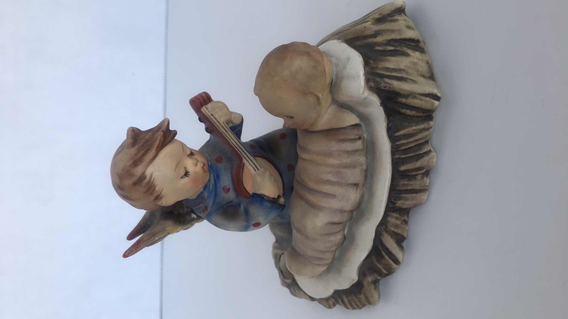 Photo 1 of HUMMEL MUSICAL ANGEL BESIDE SWADDLED BABY