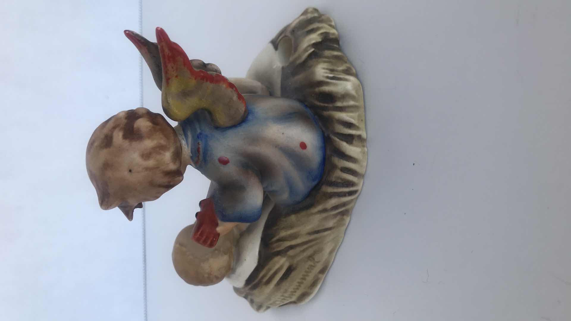 Photo 1 of HUMMEL MUSICAL ANGEL BESIDE SWADDLED BABY