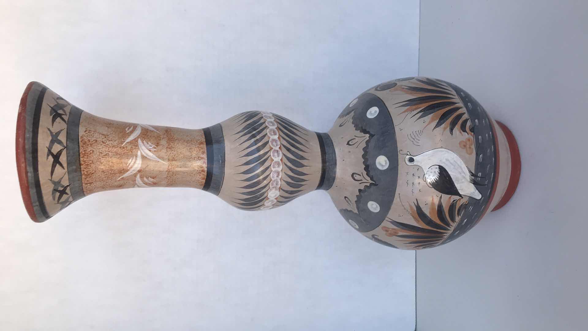 Photo 1 of 3 HAND PAINTED CERAMIC VASES 15”, 19”, AND 21” Ht