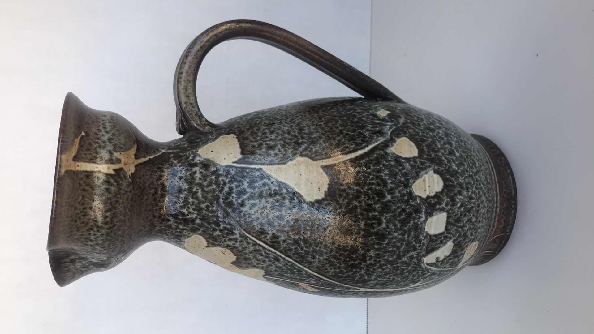Photo 1 of CERAMIC PITCHER WITH LID, 13” TALL