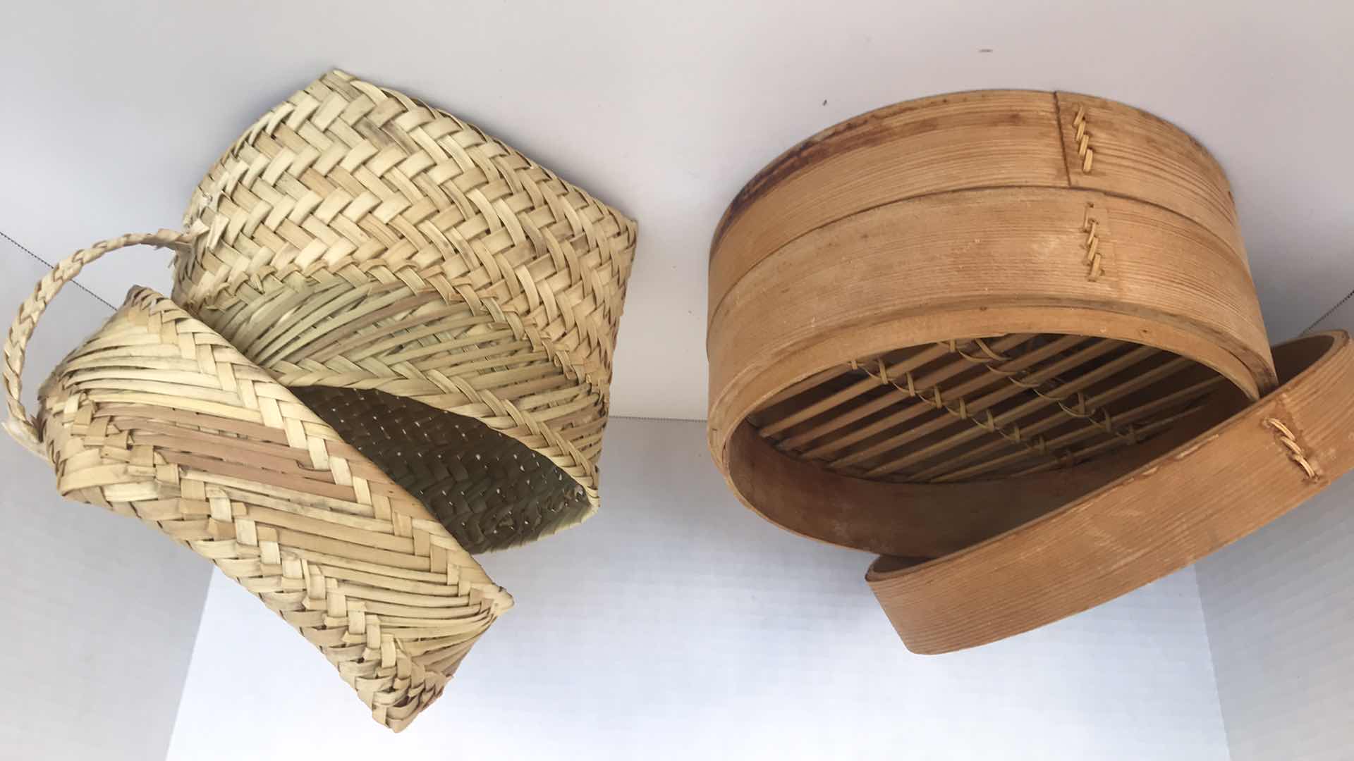 Photo 1 of BAMBOO STEAMER, 10” CIRC; HANDCRAFTED BASKET WITH LID