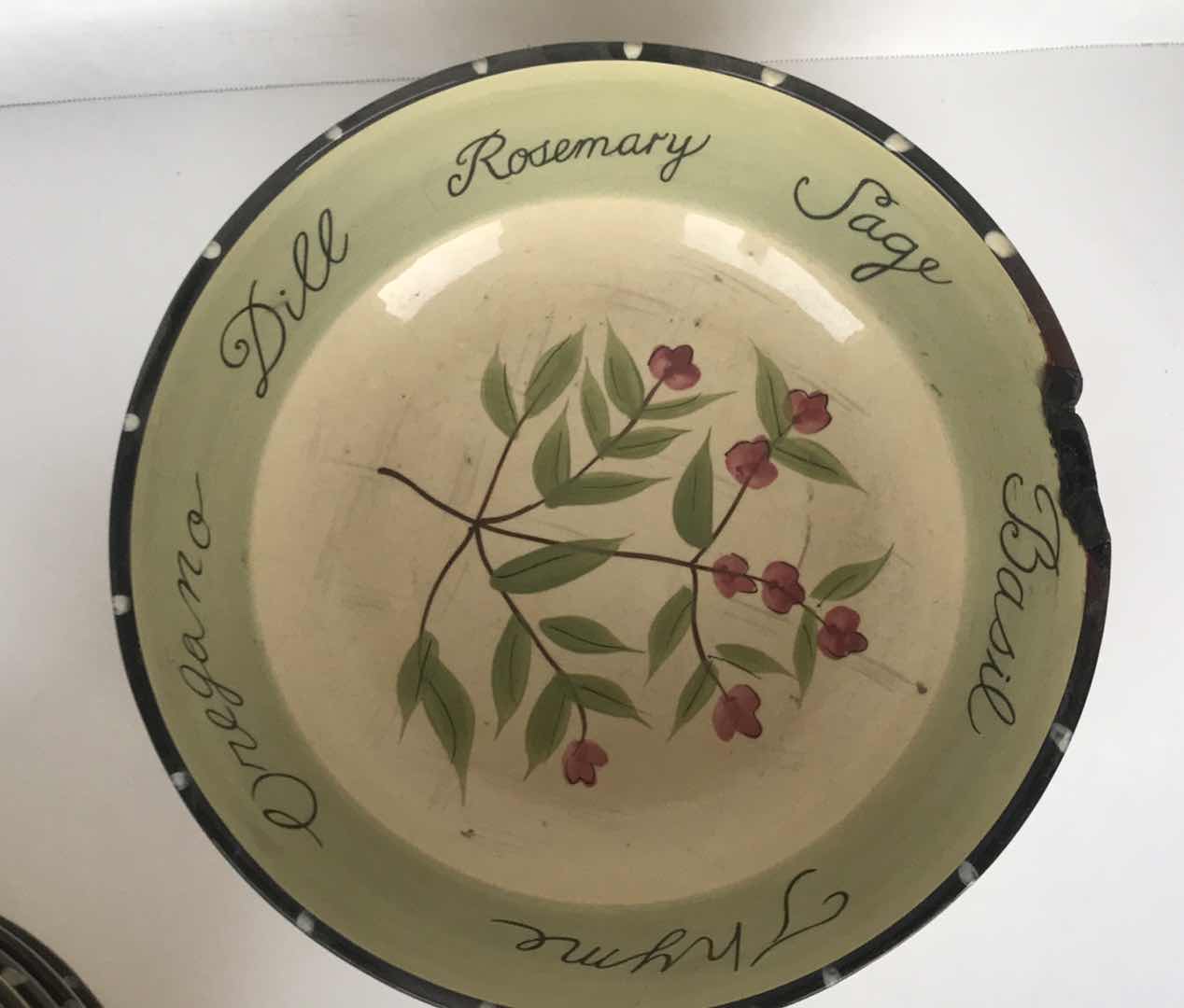 Photo 1 of LARGE SALAD/SERVING BOWL WITH 6 INDIVIDUAL BOWLS