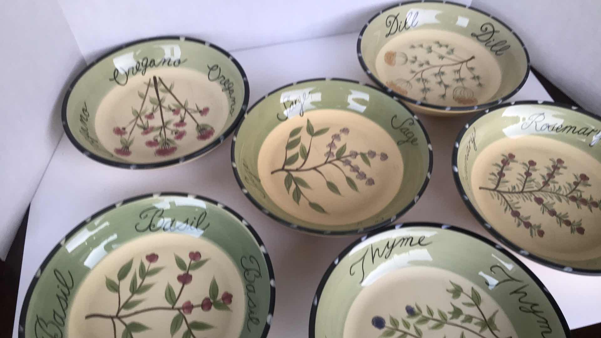 Photo 1 of LARGE SALAD/SERVING BOWL WITH 6 INDIVIDUAL BOWLS