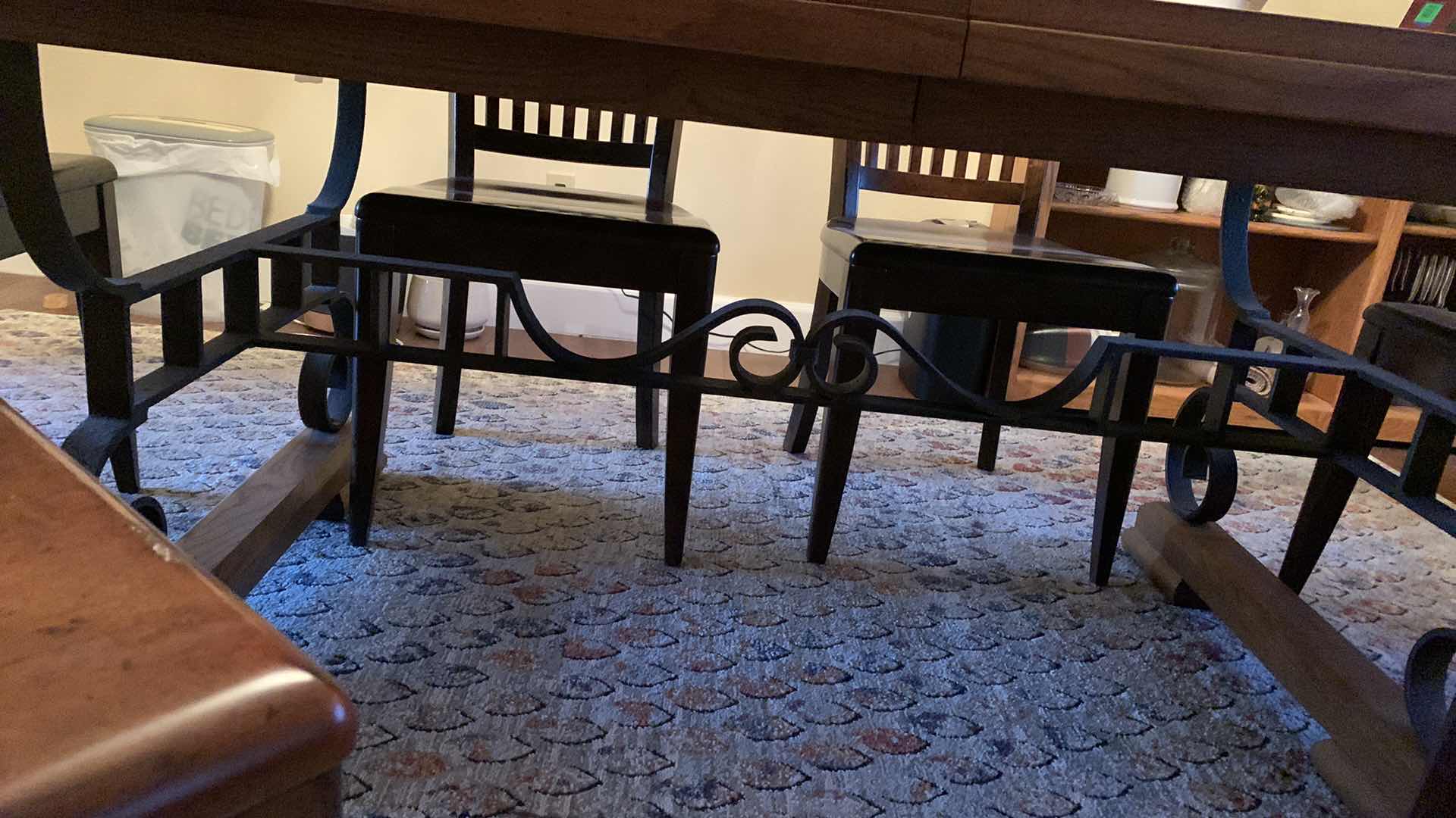 Photo 1 of DINING TABLE WITH 6 CHAIRS 74” X 34” H 30”