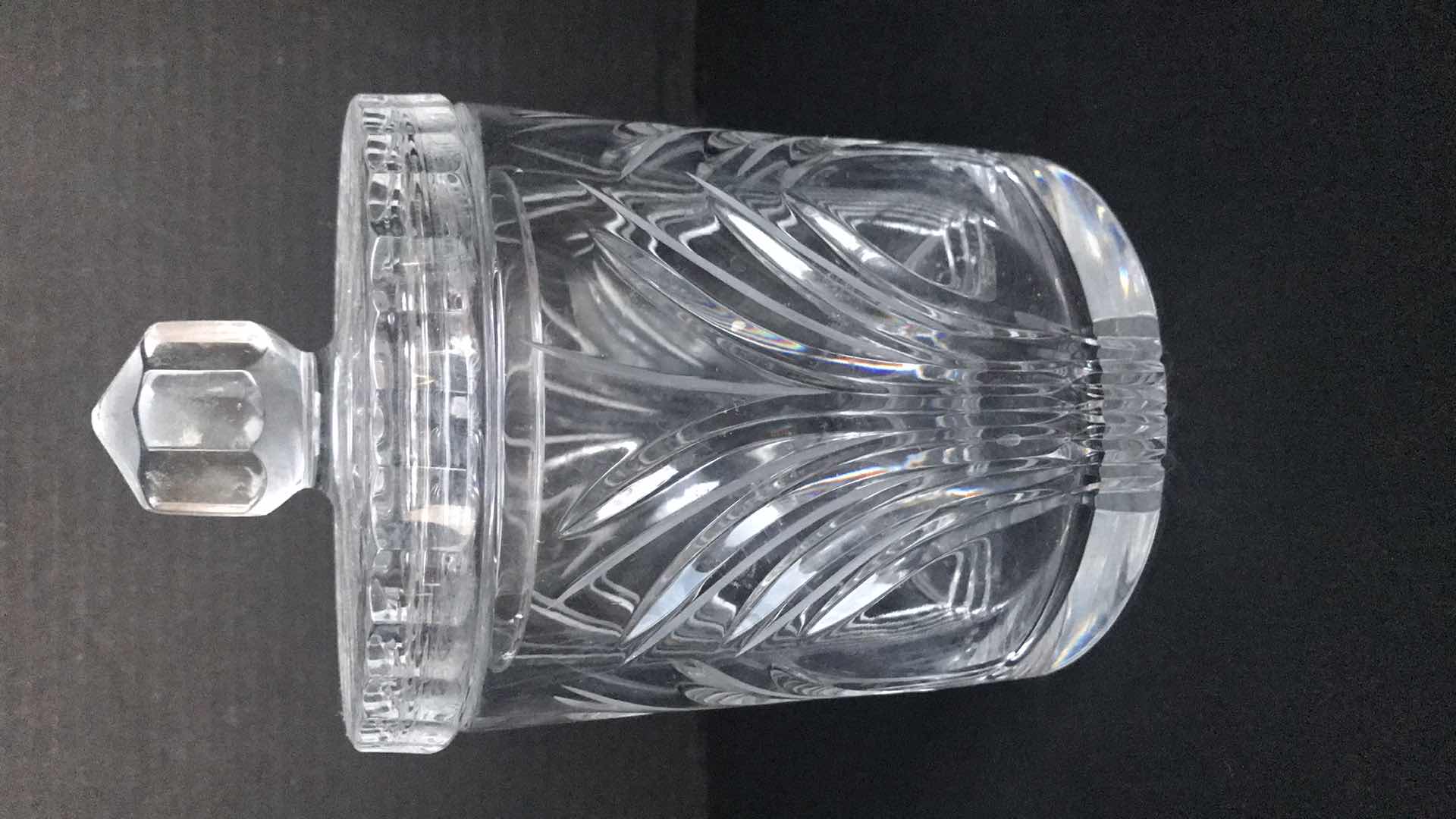 Photo 1 of CRYSTAL CANDY JAR WITH LID, 8”” H
