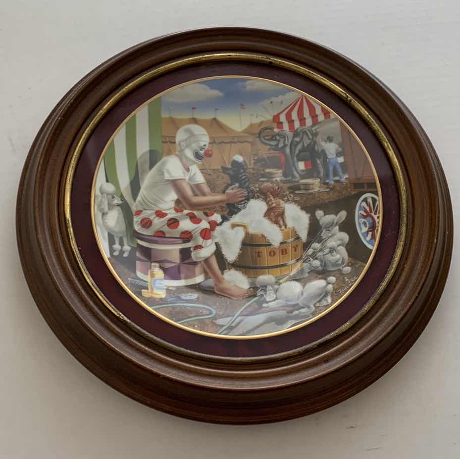 Photo 1 of “CLEANLINESS IS NEXT TO IMPOSSIBLE” RON LEE CARNIVAL OF CLOWNS LIMITED EDITION PLATE 13” CIRCUMFERENCE