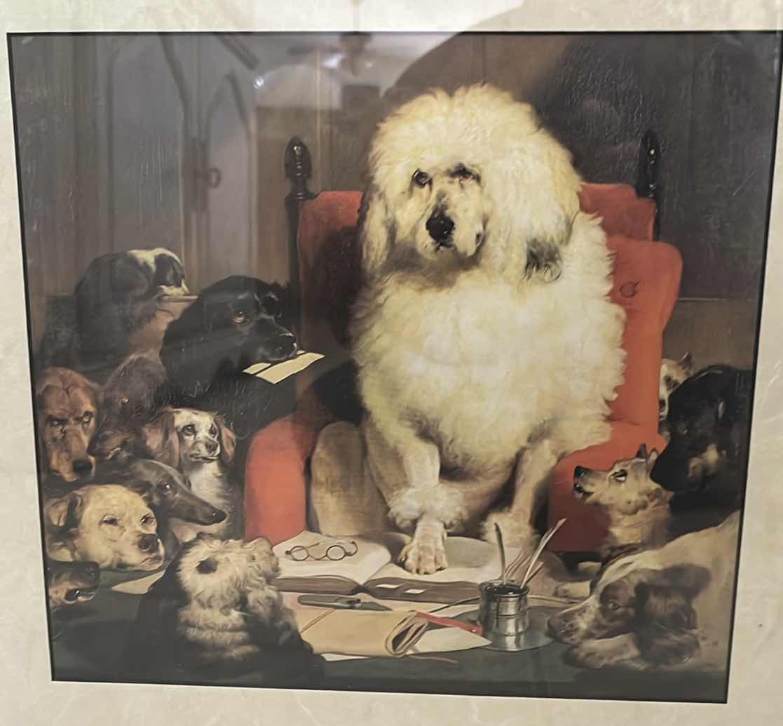 Photo 2 of LAYING DOWN THE LAW, TRIAL BY JURY, PRINT BY EDWIN LANDSEER 16”X15”