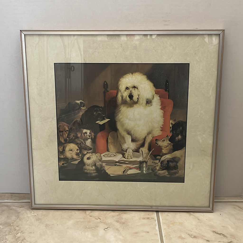 Photo 1 of LAYING DOWN THE LAW, TRIAL BY JURY, PRINT BY EDWIN LANDSEER 16”X15”