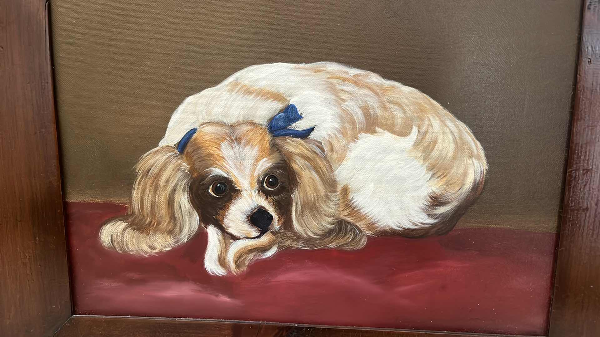 Photo 1 of 2-PAIR OF KING CHARLES SPANIEL PORTRAITS, 15”X18”