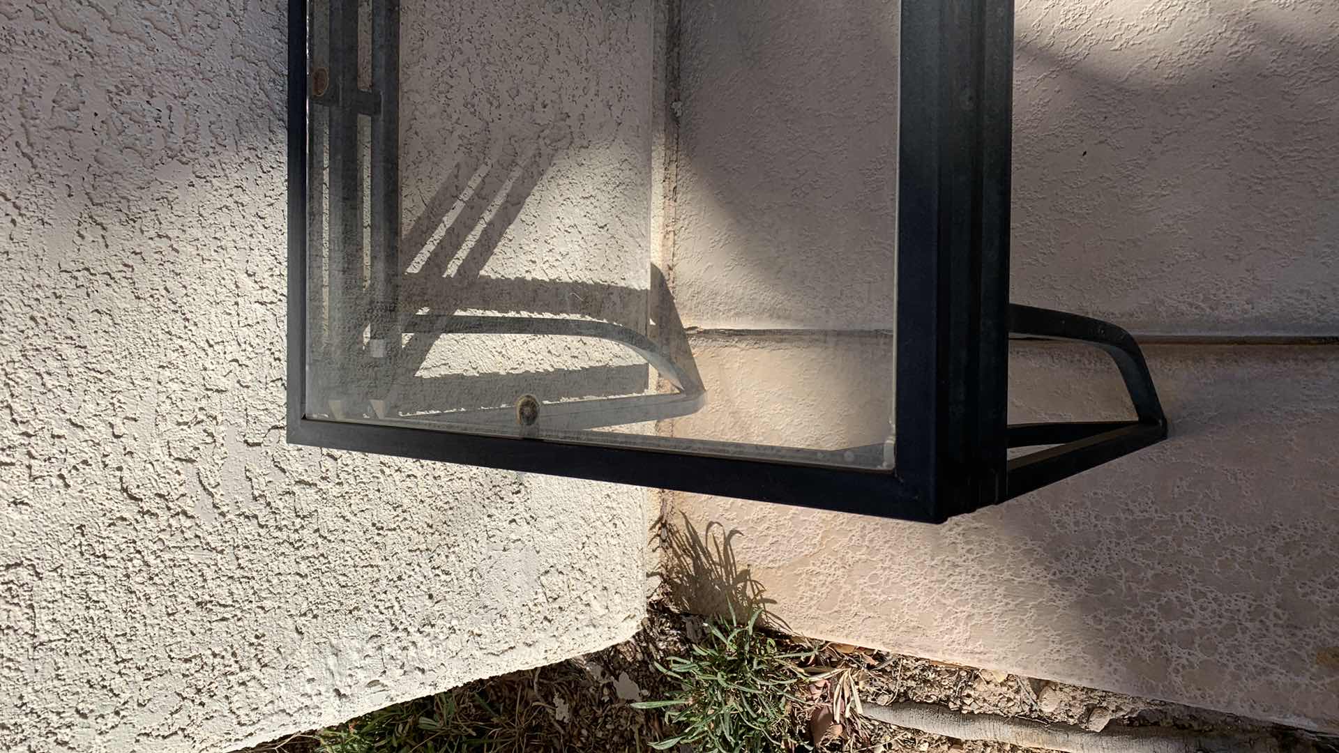 Photo 1 of METAL AND GLASS PATIO END TABLE 31” X 21” H 21”