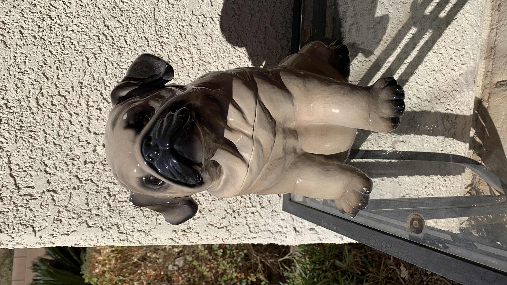 Photo 1 of PUG DOG COOKIE JAR 11” TALL