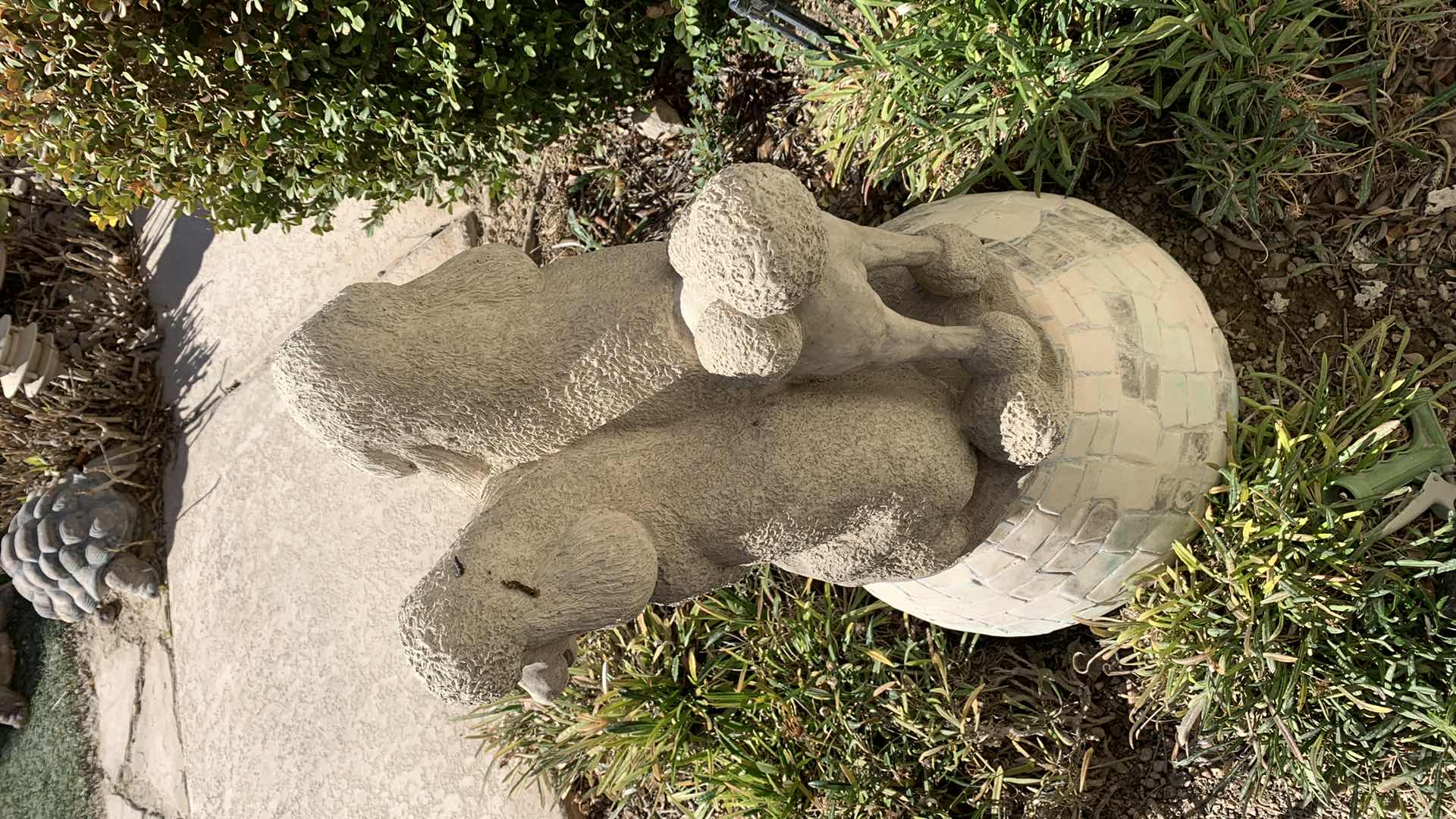 Photo 1 of CONCRETE POODLE SCULPTURE 16” TALL