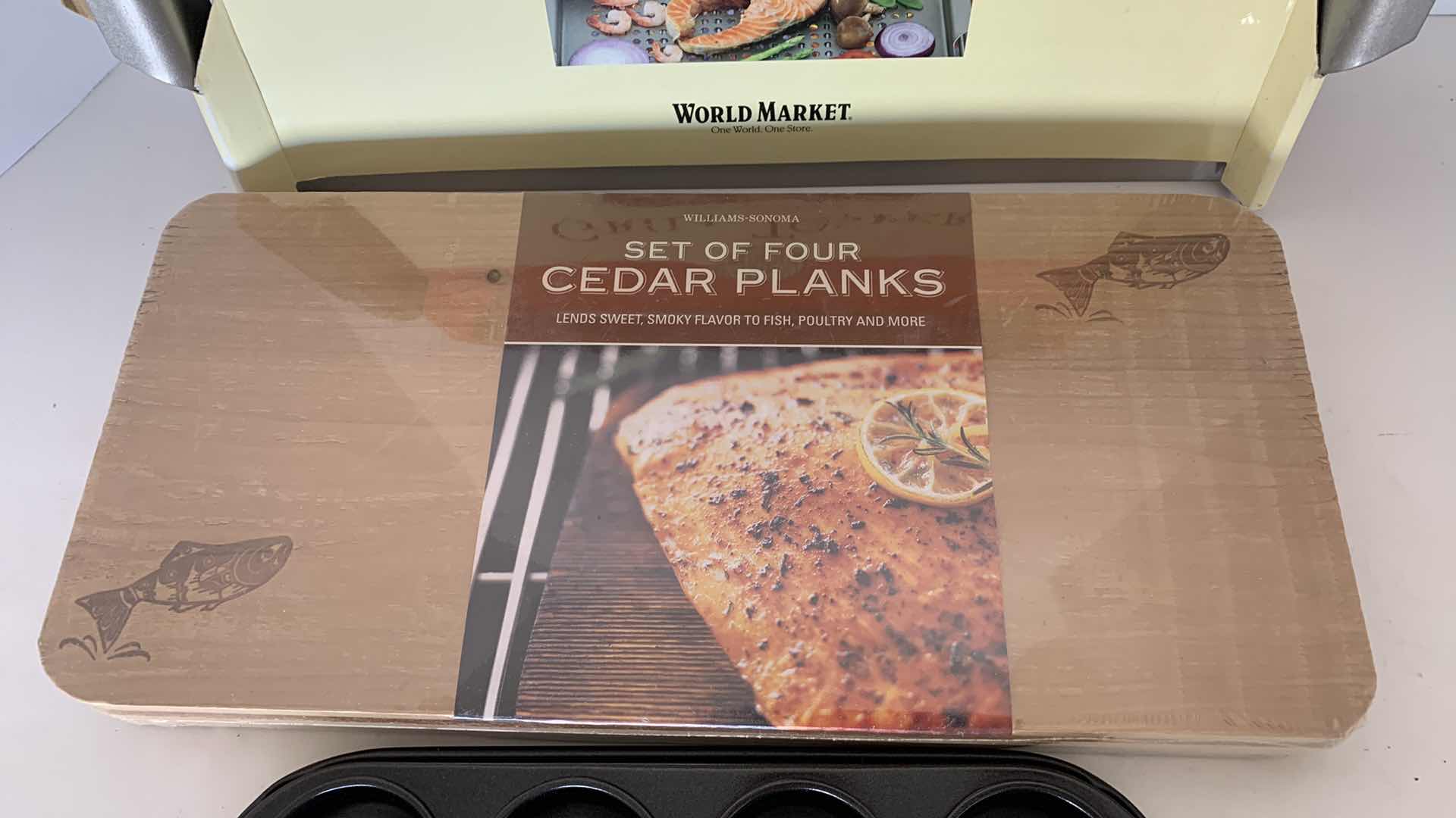 Photo 1 of GRILL TOPPER, CEDAR PLANKS AND A MINI DONUTS PAN