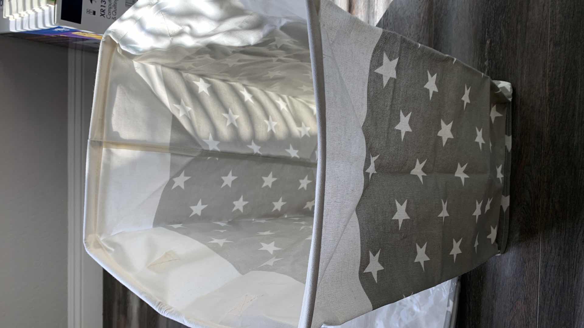 Photo 1 of 2-CLOTH LAUNDRY BAGS AND A SMALL IRONING BOARD