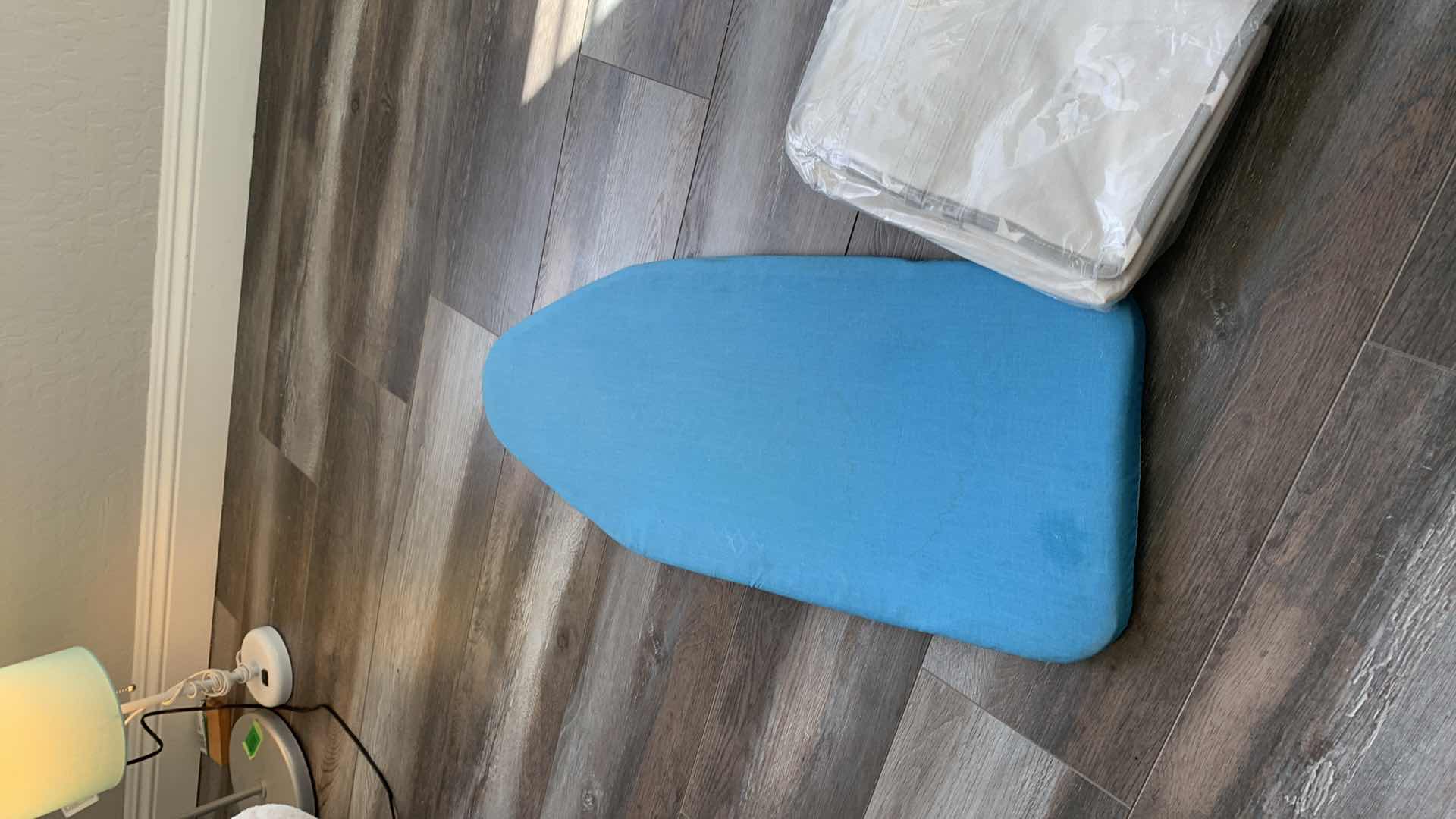 Photo 1 of 2-CLOTH LAUNDRY BAGS AND A SMALL IRONING BOARD