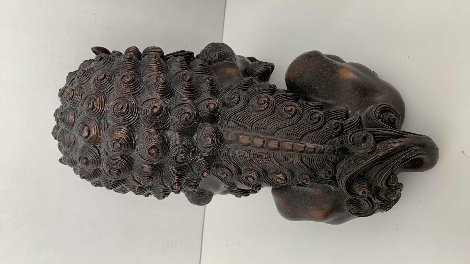 Photo 1 of CHINESE RESIN GUARDIAN FU DOG 11” TALL