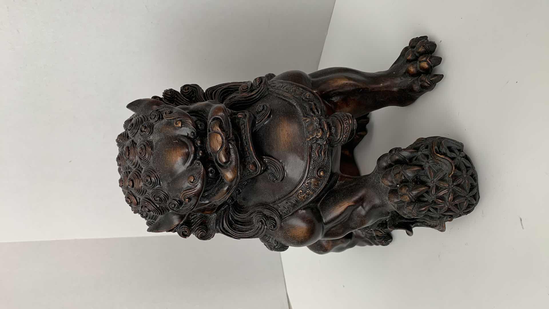 Photo 1 of CHINESE RESIN GUARDIAN FU DOG 11” TALL