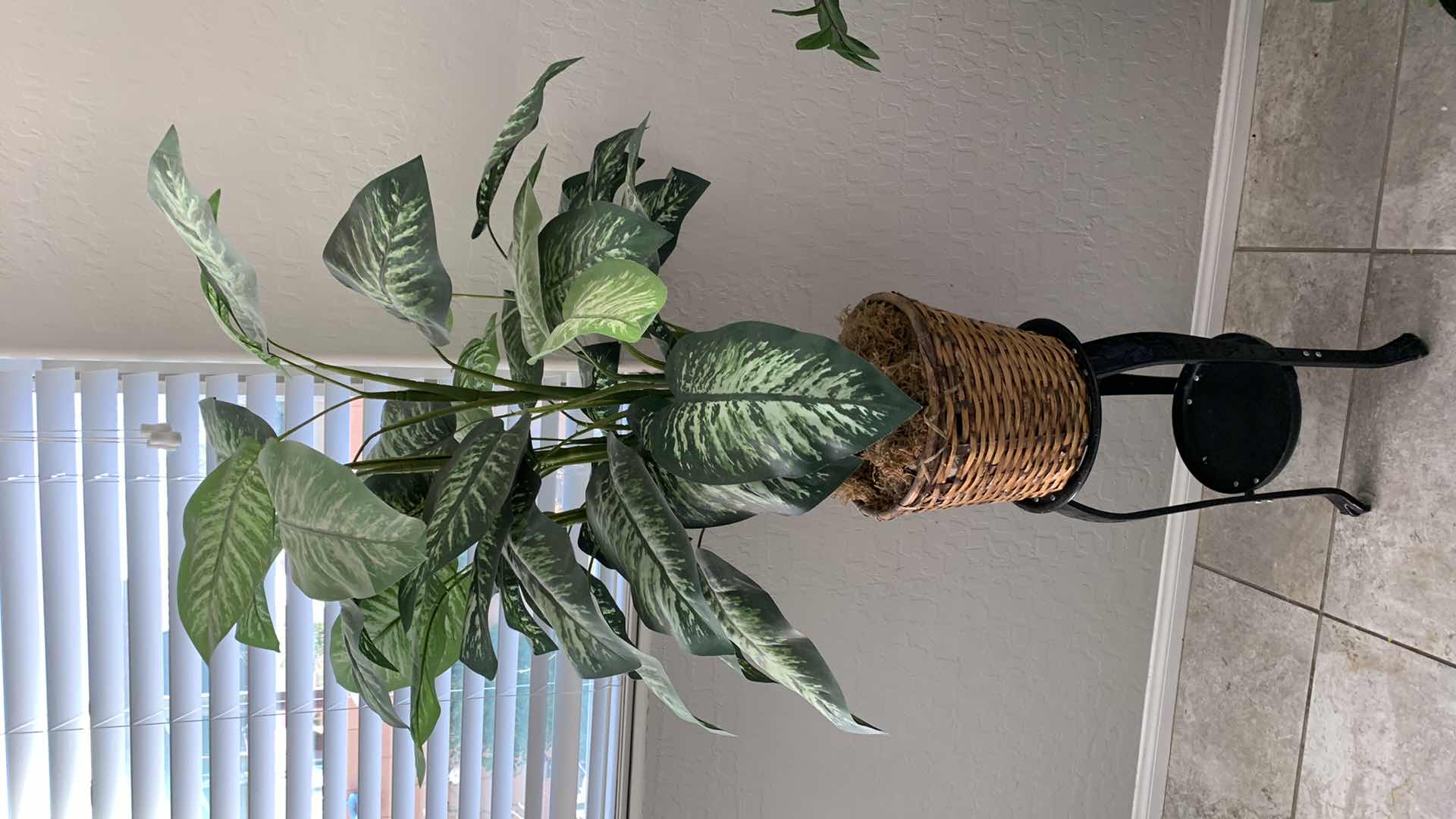 Photo 1 of FAUX PLANT AND PLANT STAND