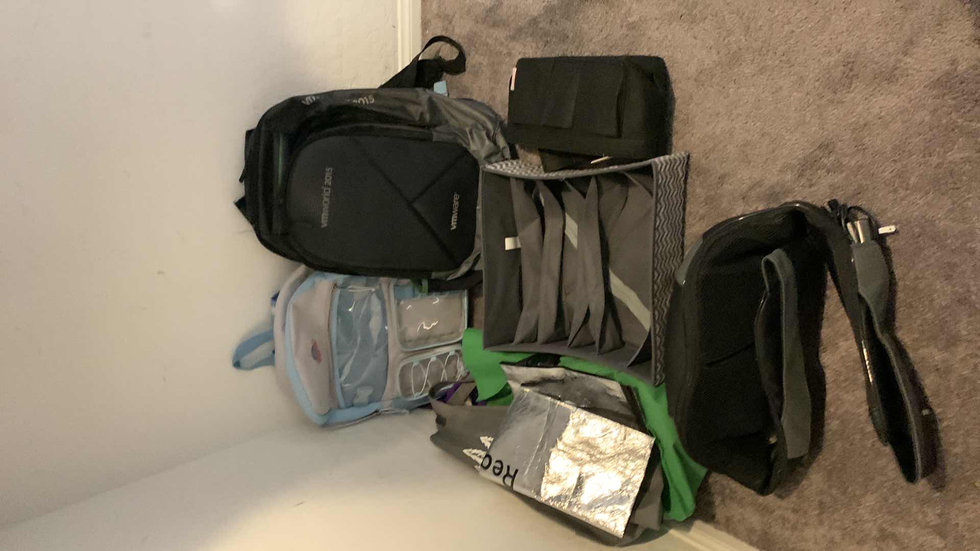 Photo 1 of ASSORTED BAGS AND BACK MASSAGER