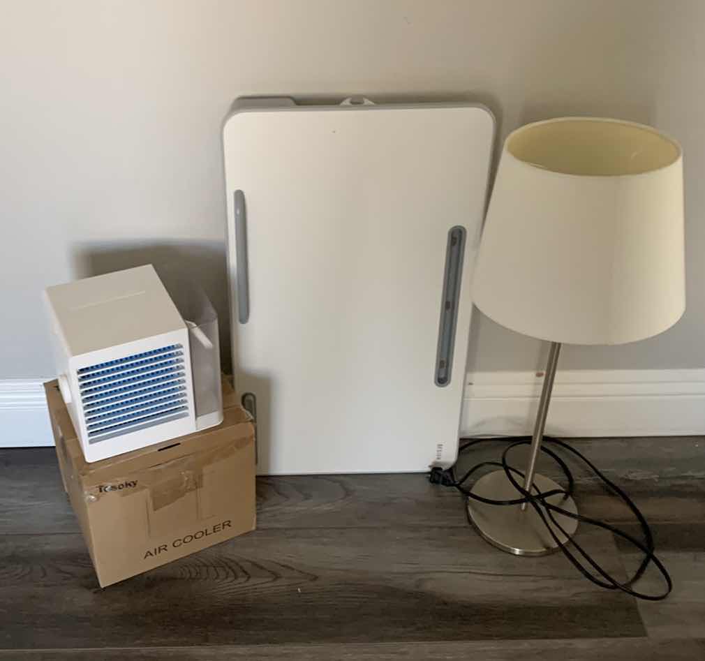 Photo 1 of LAMP, AIR COOLER AND A BED TABLE