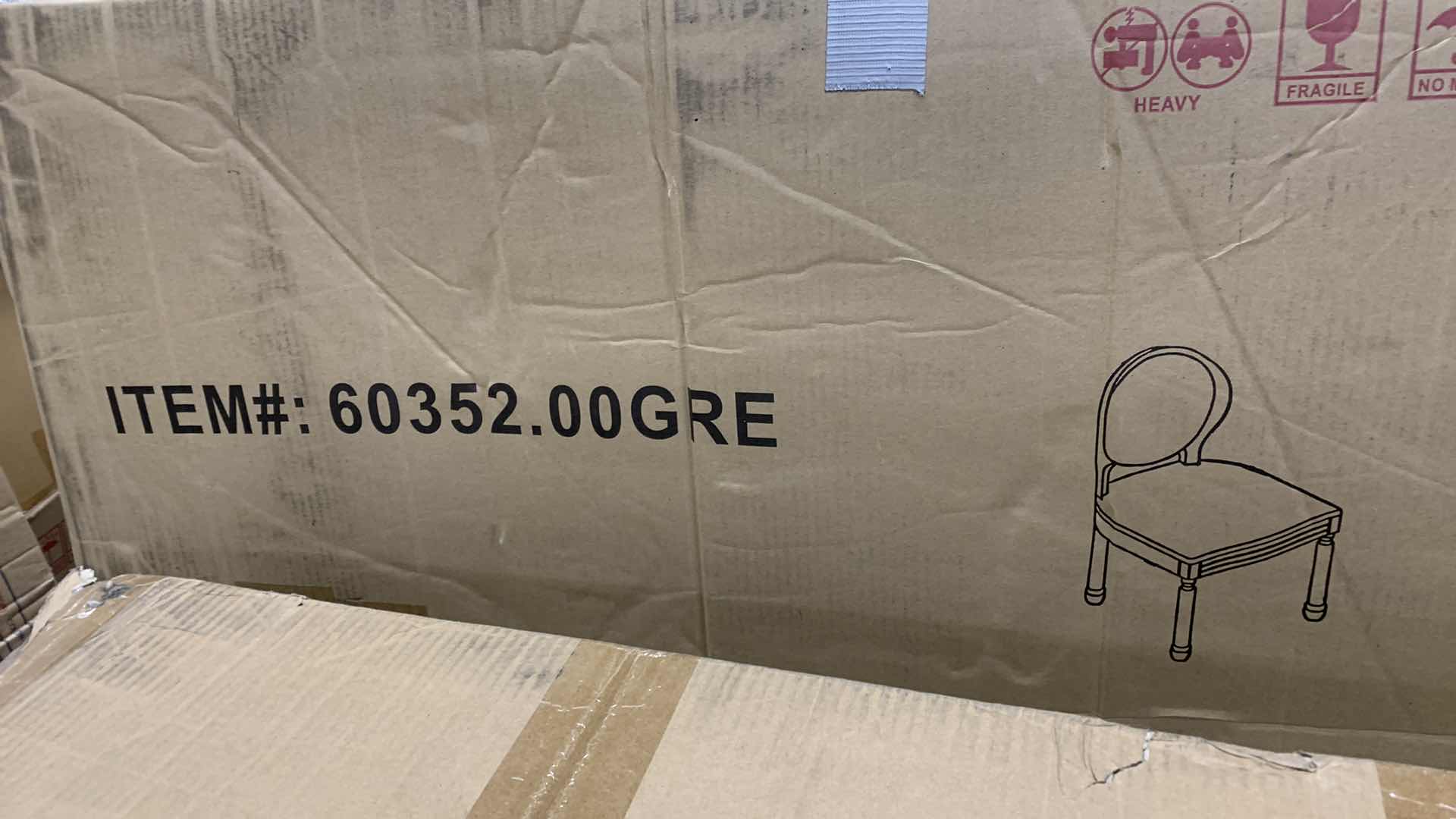 Photo 1 of PHINNAEUS FRENCH COUNTRY FABRIC DINING CHAIRS SET OF 2 GRAY