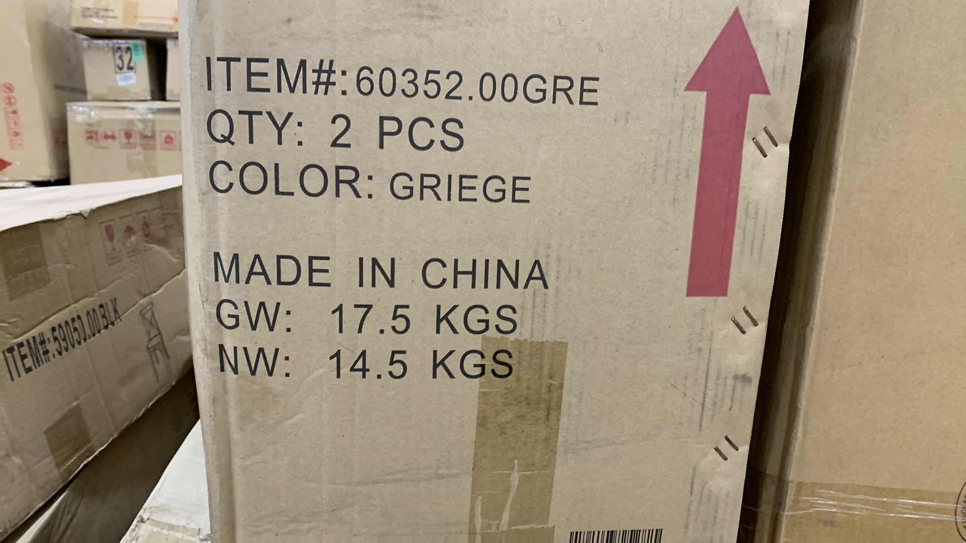 Photo 1 of PHINNAEUS FRENCH COUNTRY FABRIC DINING CHAIRS SET OF 2 GRAY