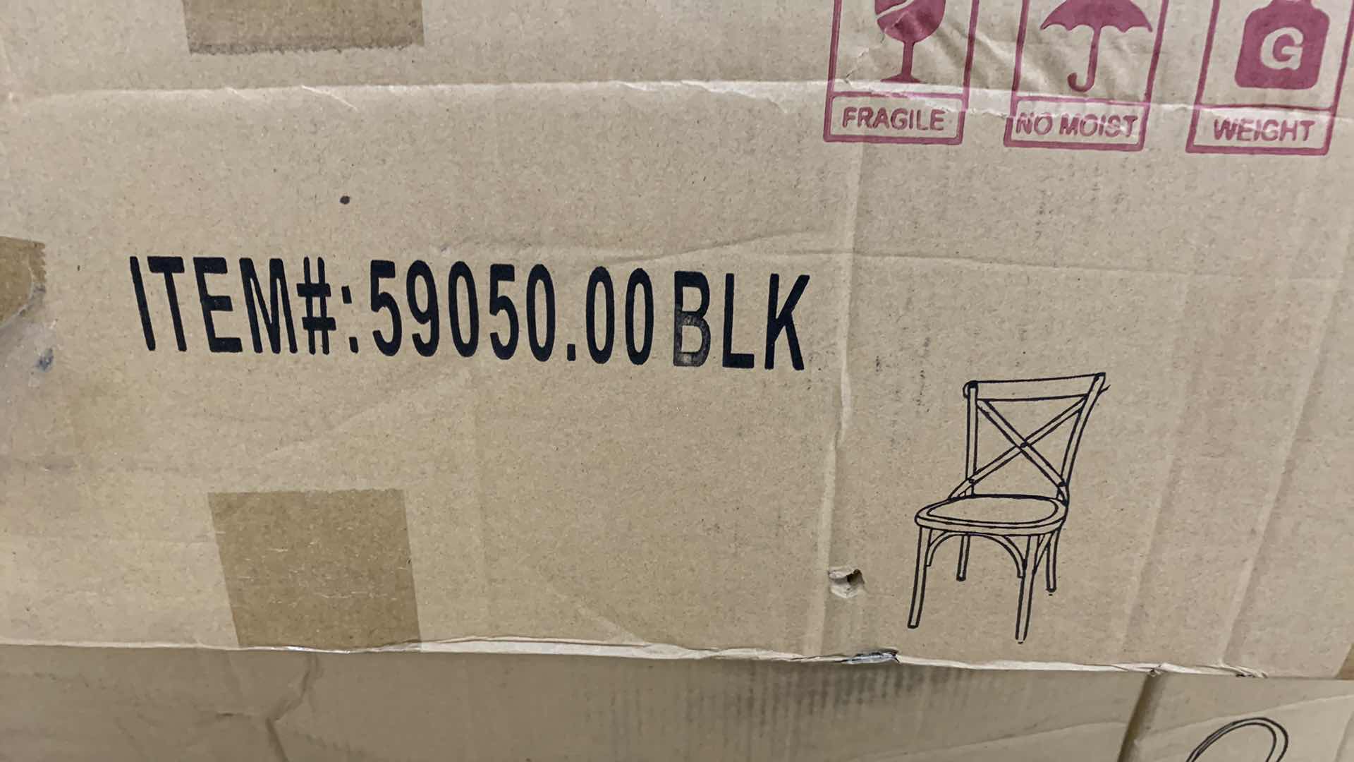 Photo 1 of CASSIS CLASSIC TRADITIONAL X-BACK WOOD RATTAN DINING CHAIR SET OF 2