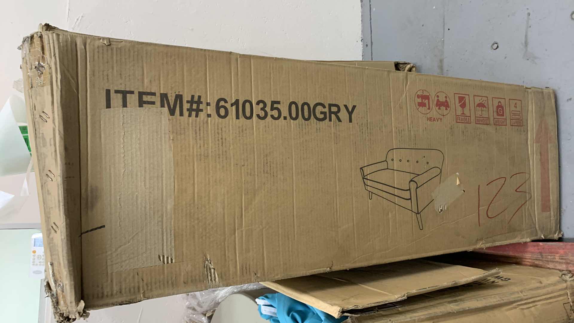 Photo 1 of MIA MID-CENTURY MODERN TUFTED FABRIC UPHOLSTERED LOVESEAT WITH TAPERED LEGS