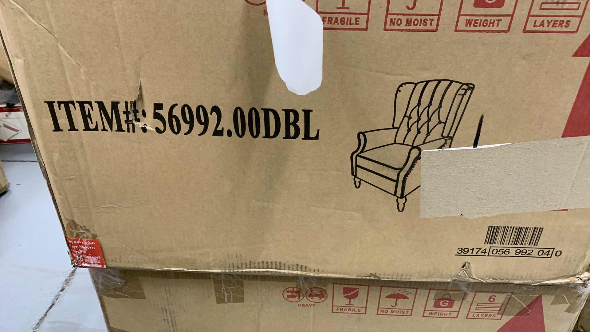 Photo 5 of ELIZABETH CONTEMPORARY TUFTED FABRIC RECLINER IN NAVY BLUE