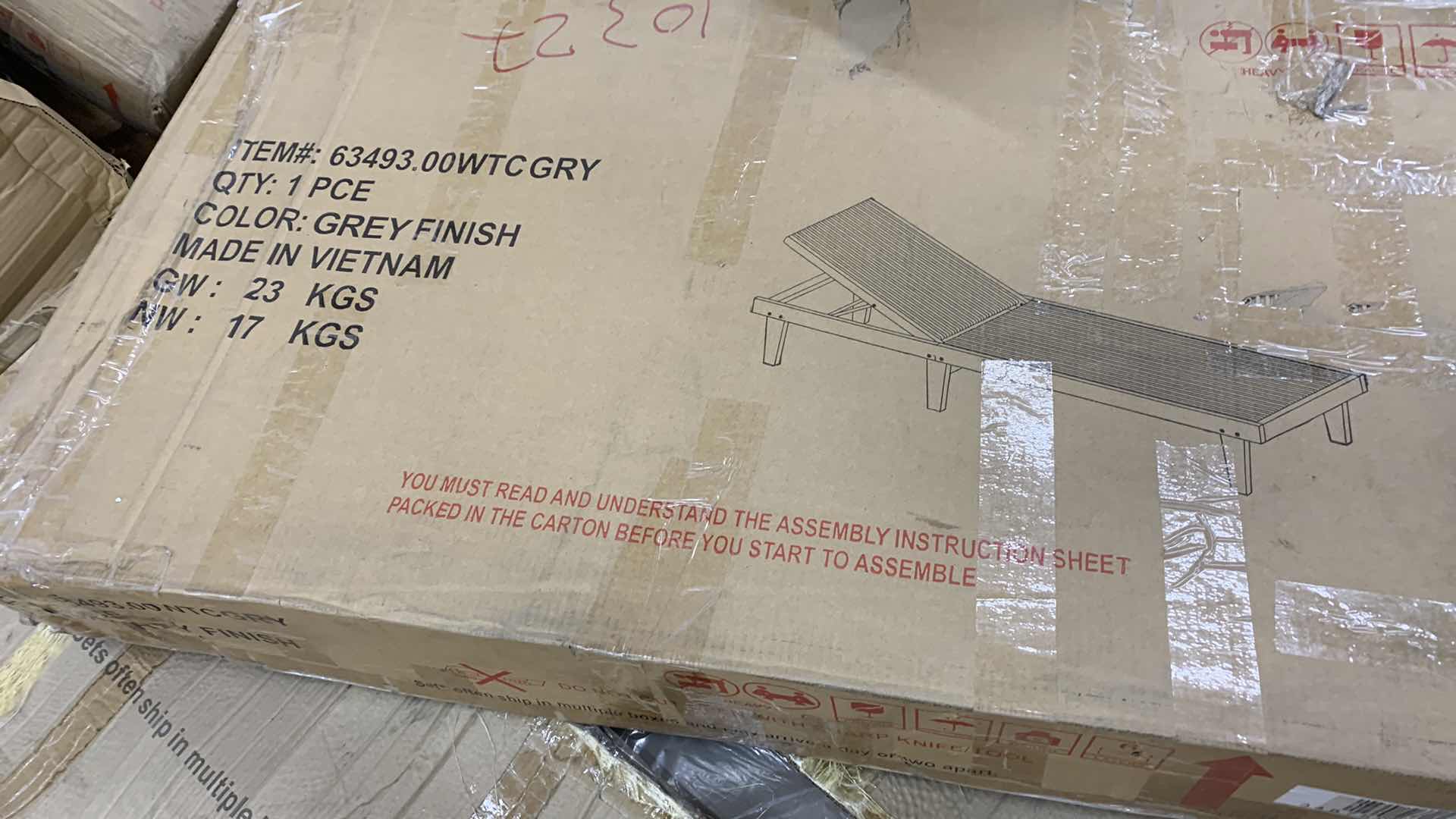 Photo 1 of GREY FINISH LOUNGE CHAIR 