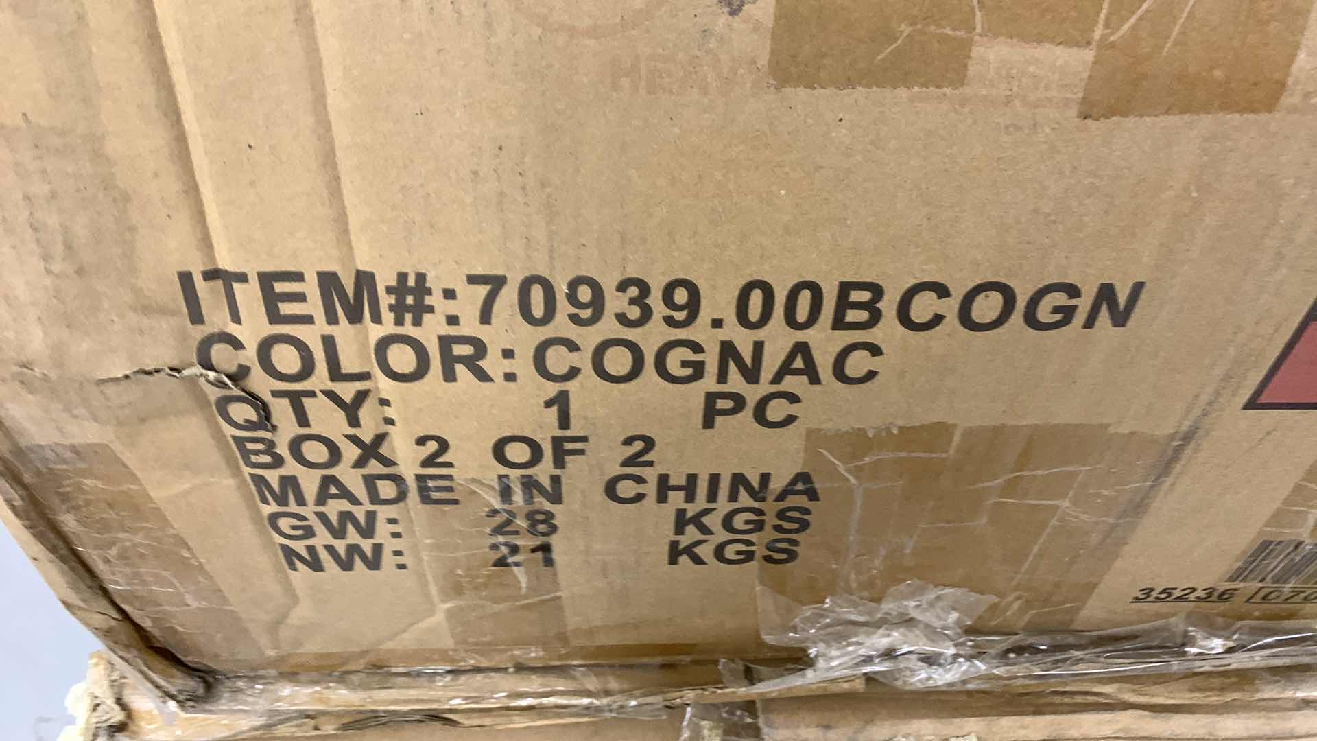 Photo 7 of Missing parts: Bottom and sides parts are missing.-**PARTIAL SET INCOMPLETE** KINZEE CHESTERFIELD TUFTED 3 SEATER SOFA WITH NAIL HEAD TRIM