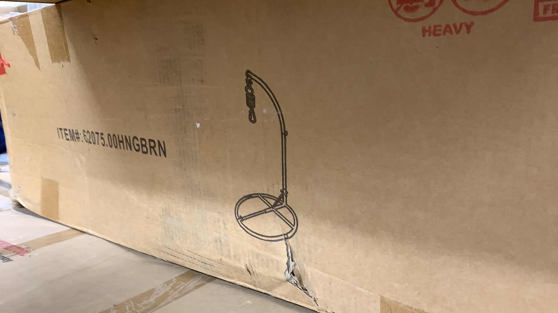 Photo 1 of Layden Indoor/Outdoor Wicker Hanging Egg / Teardrop Chair (NO STAND)