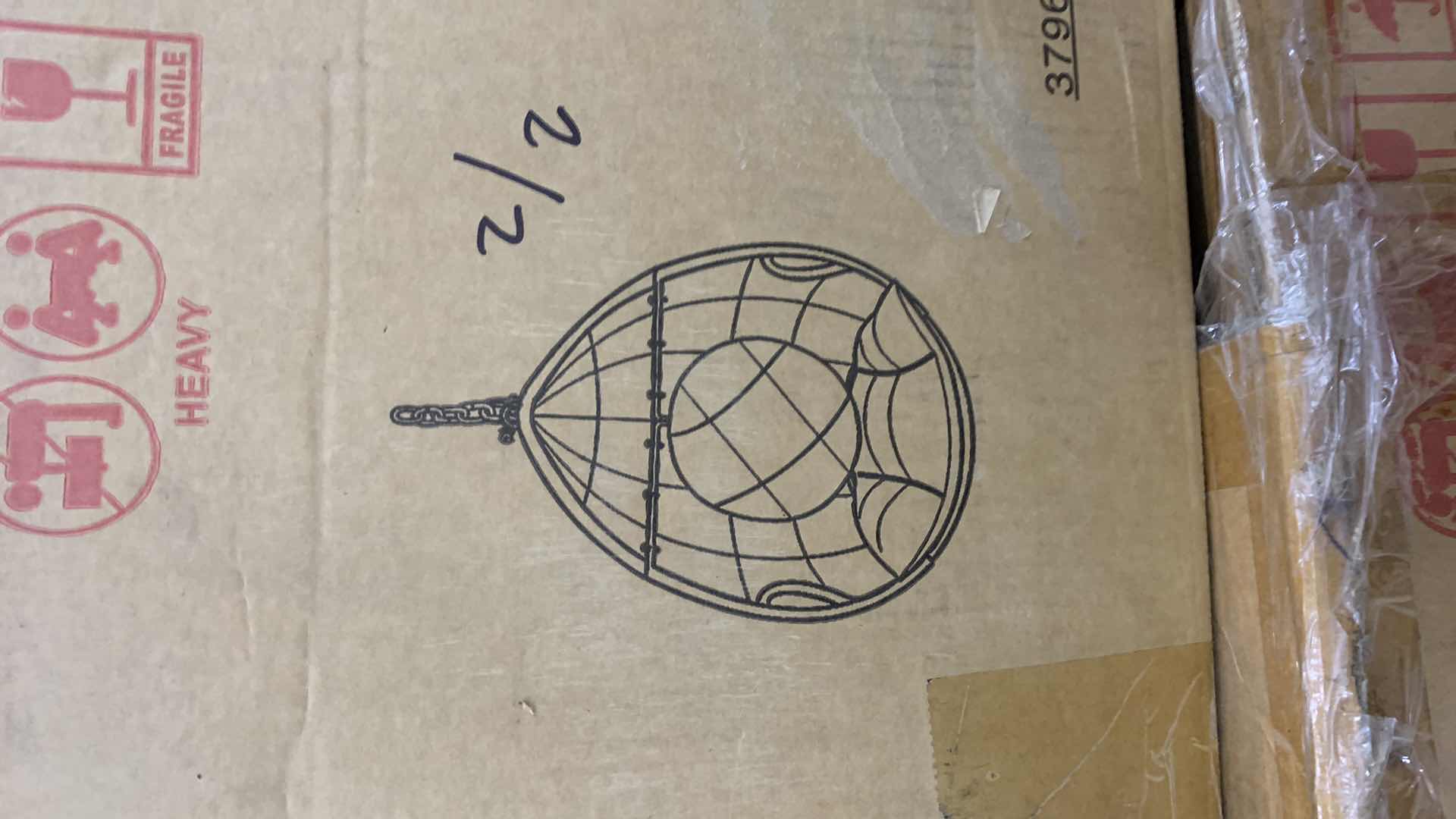 Photo 1 of Layden Indoor/Outdoor Wicker Hanging Egg / Teardrop Chair (NO STAND)