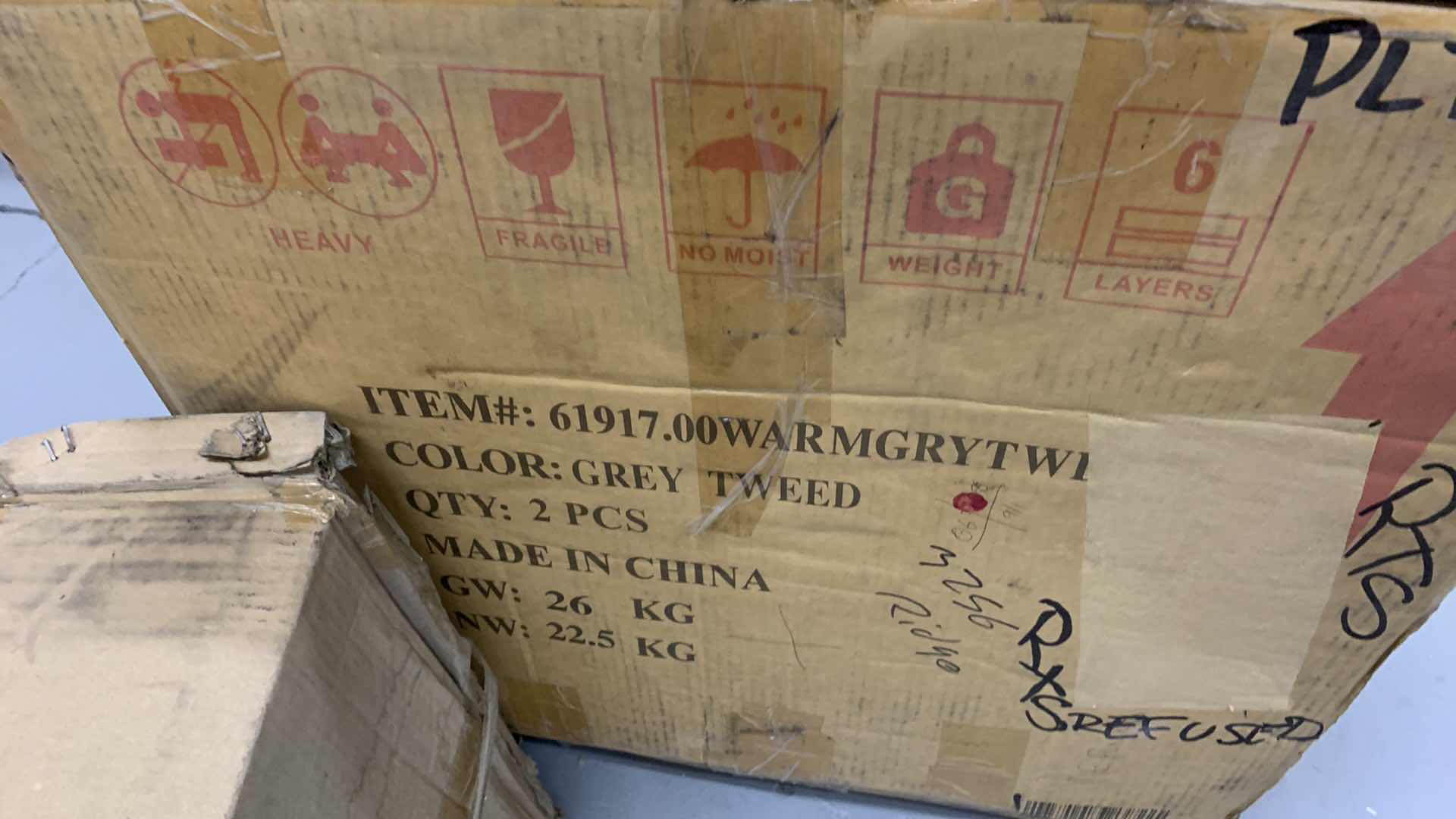 Photo 1 of GREY TWEED CLUB CHAIR