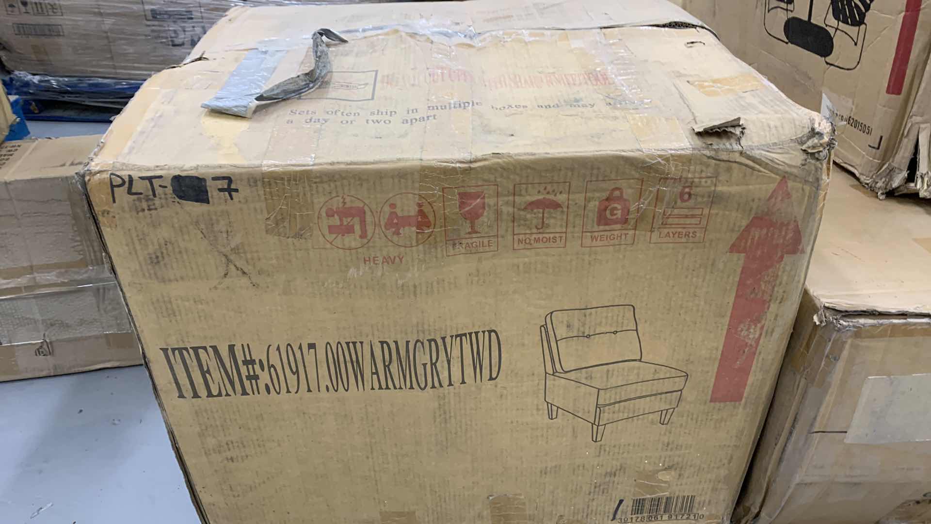 Photo 1 of GREY TWEED CLUB CHAIR