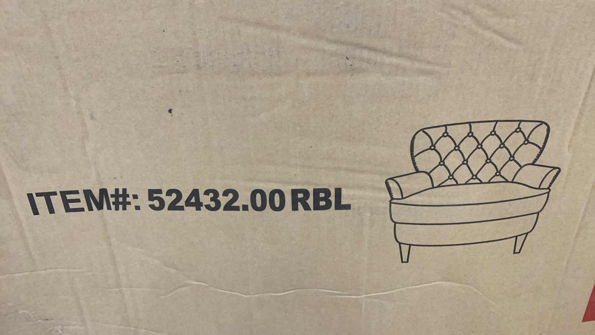 Photo 1 of ALFRED BUTTON TUFTED FABRIC CLUB CHAIR