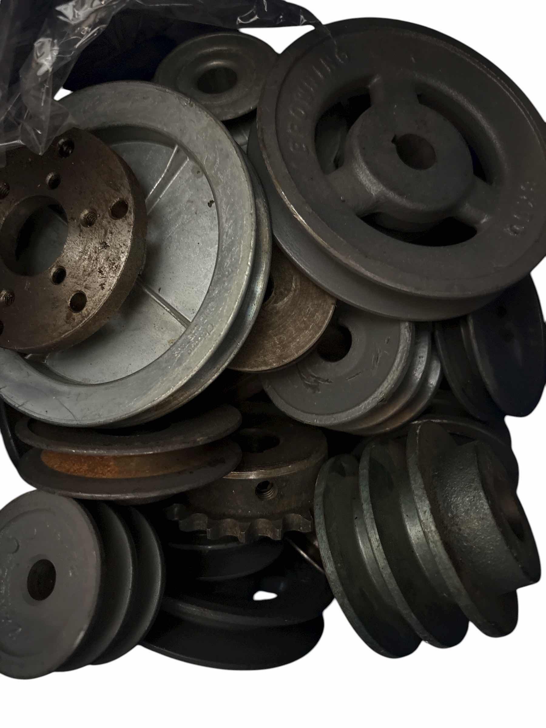 Photo 1 of BUCKET OF STEEL PULLEYS