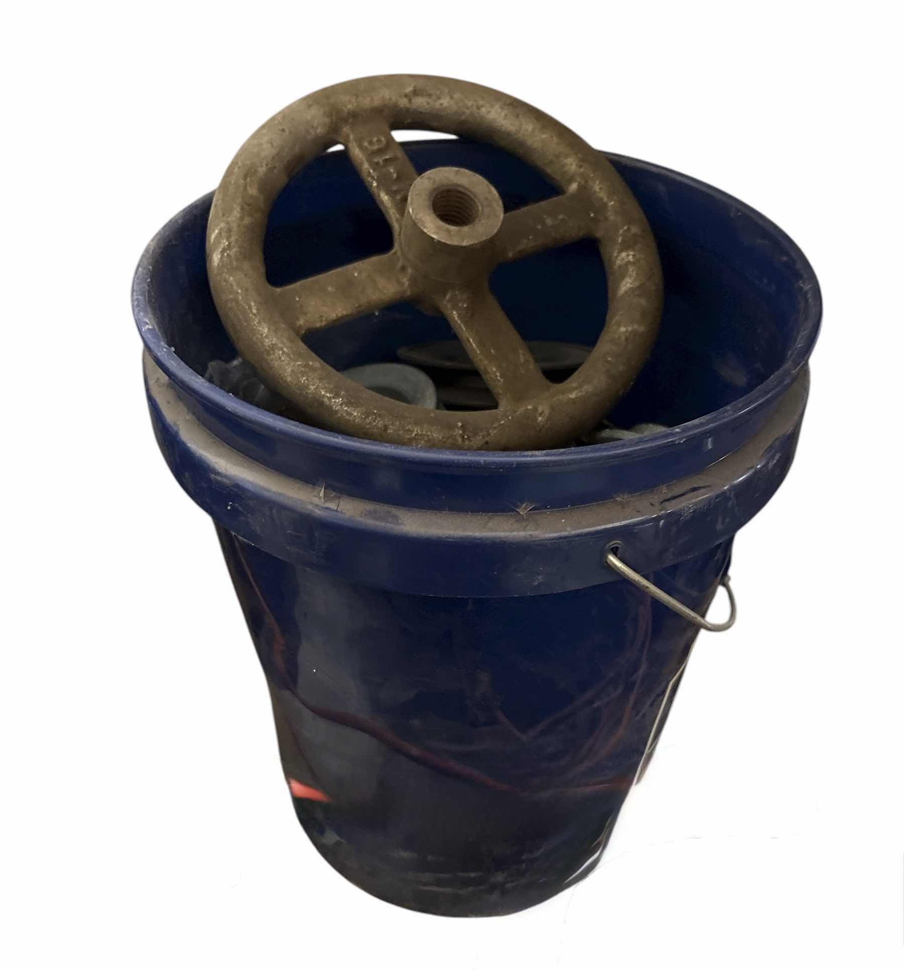 Photo 1 of BUCKET OF STEEL PULLEYS