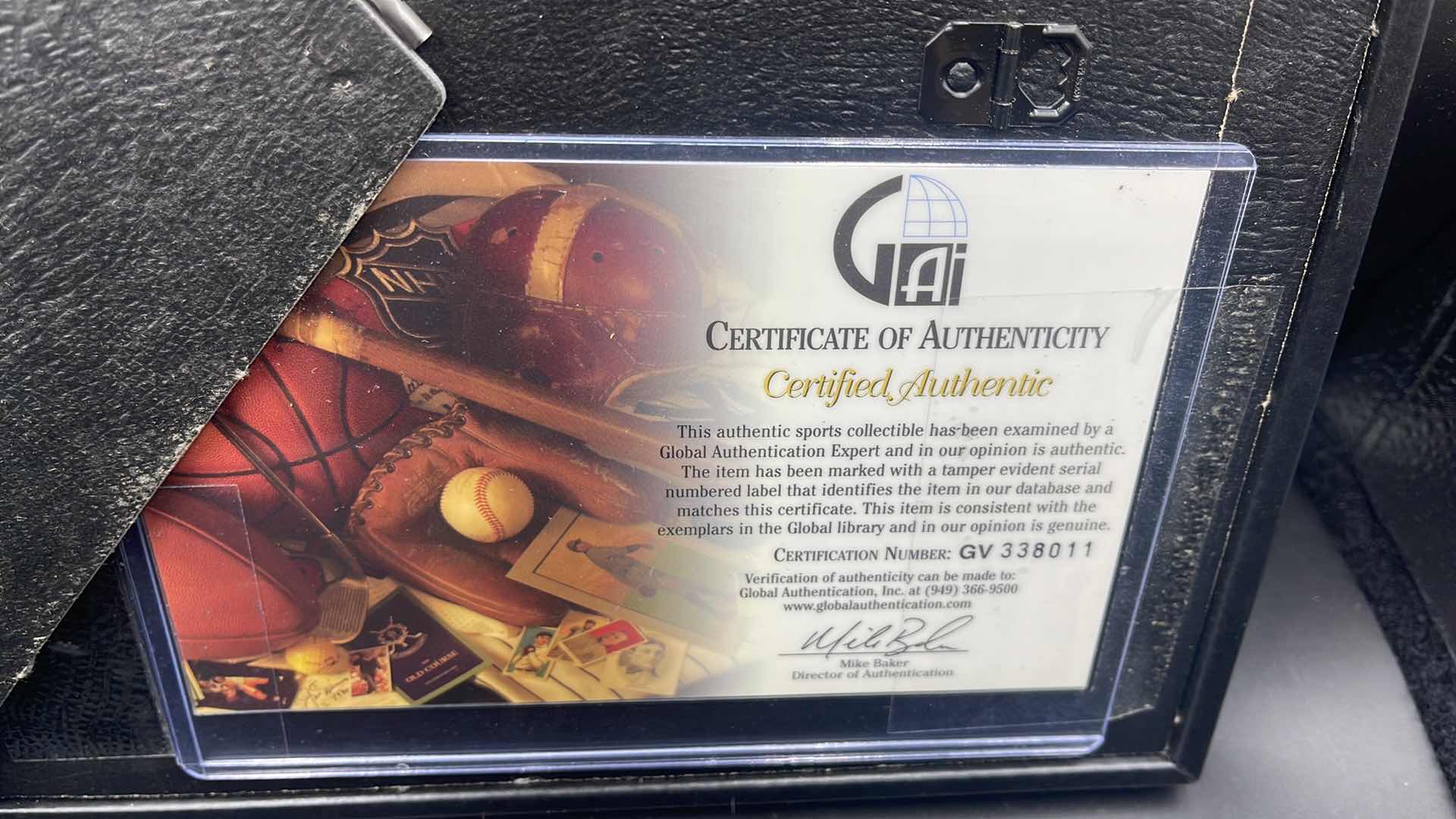 Photo 1 of MICKEY MANTEL & JOE DIMAGGIO AUTOGRAPHED 8” X 10” FRAMED PHOTO W COA