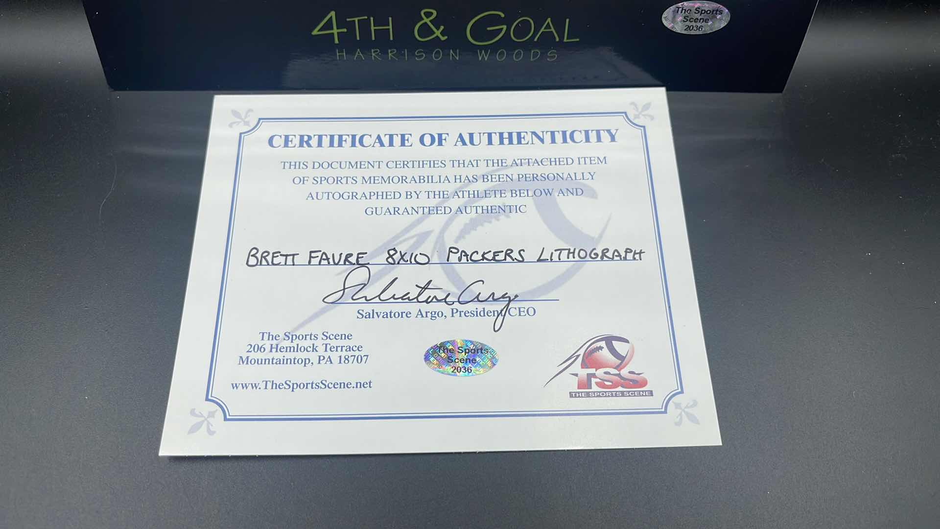 Photo 1 of BRETT FAVRE 8” X 10” AUTOGRAPHED PHOTO W COA