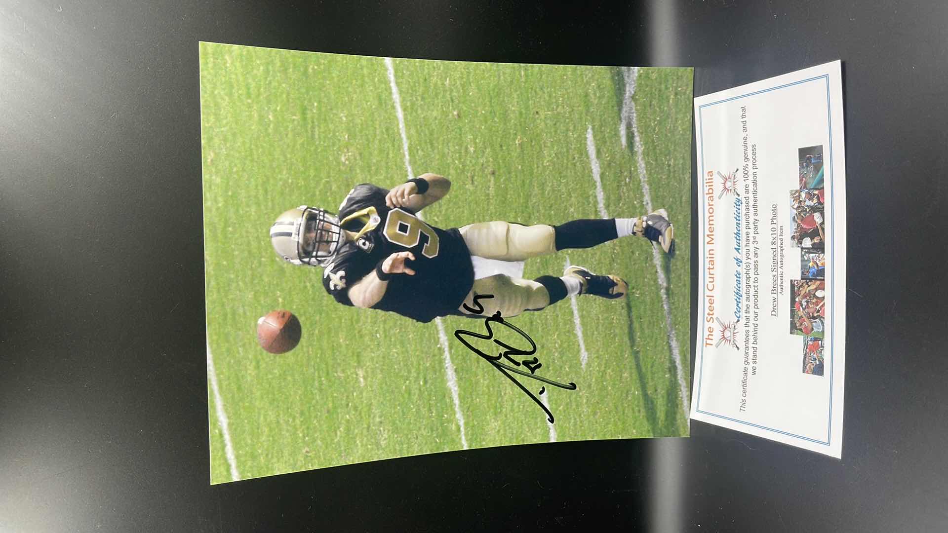 Photo 1 of DREW BREES 8” X 10” AUTOGRAPHED PHOTO W COA